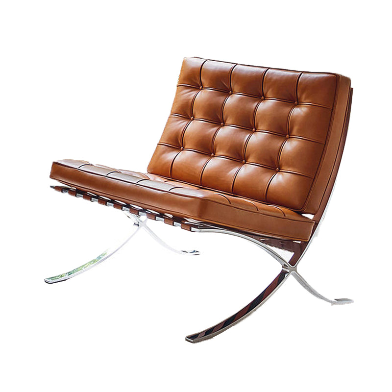 31.49" Wide Armless Chair Faux Leather Chair with Tufted Back