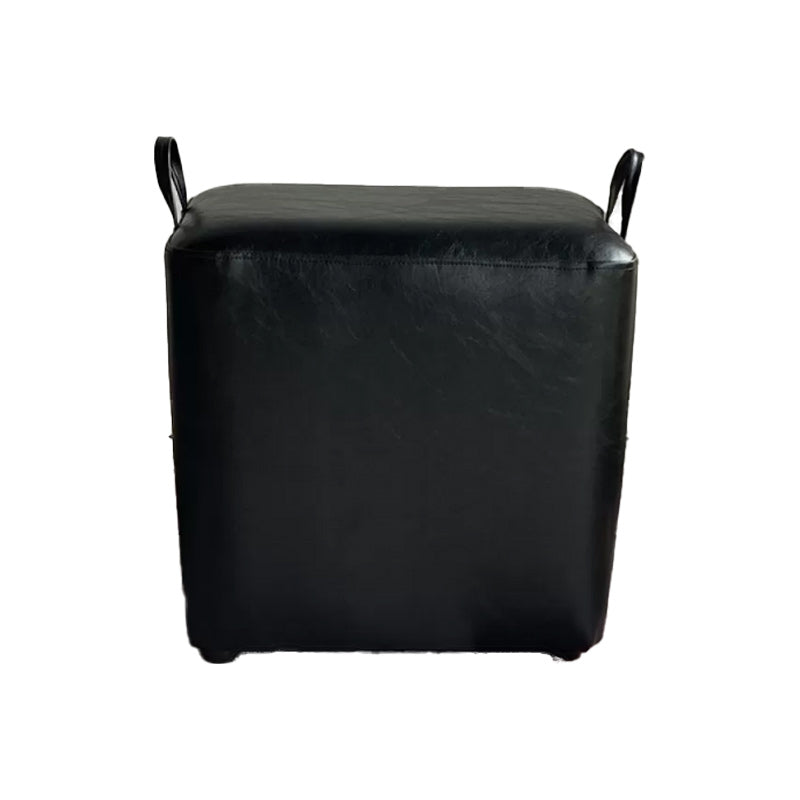 Modern PU Leather Poof Plain Rectangle Water Resistant Ottoman Chair