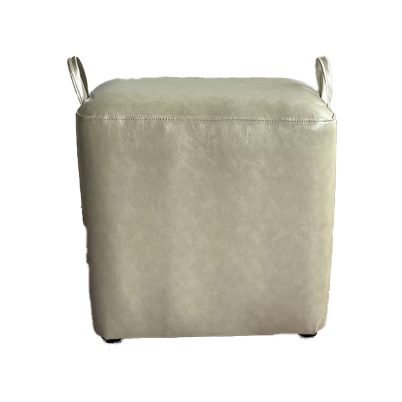 Modern PU Leather Poof Plain Rectangle Water Resistant Ottoman Chair
