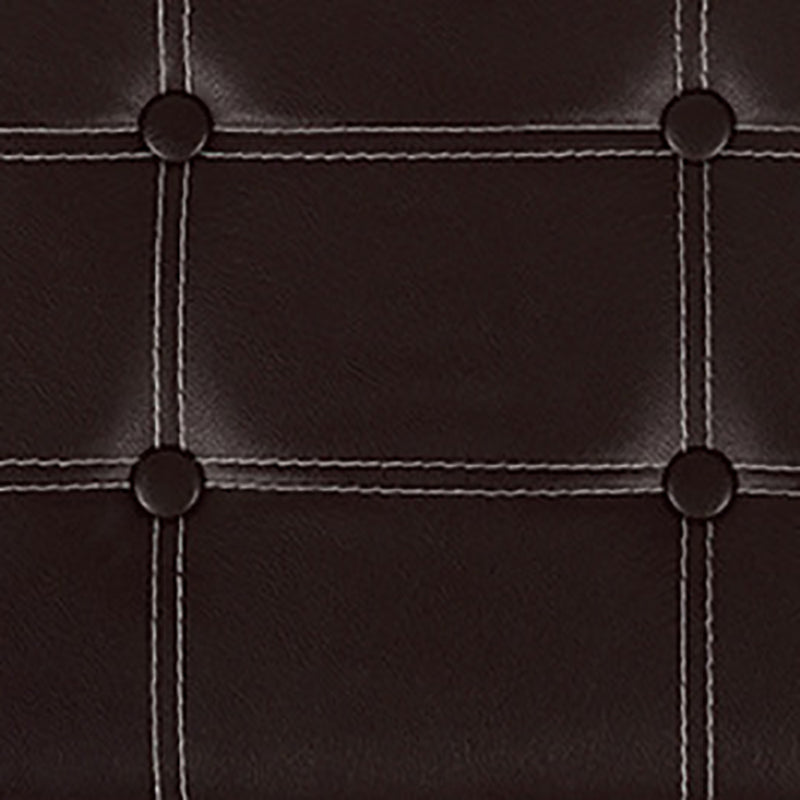 Trendy Faux Leather Ottoman Plain Tufted Rectangle Foot Stool Ottoman with Storage