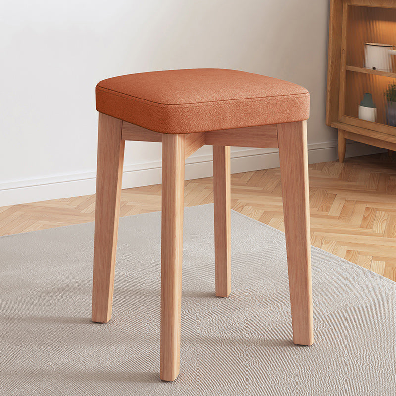 Modern Leather Ottoman Water Resistant Standard Square Chair Ottoman