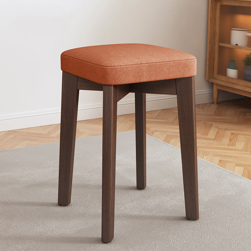 Modern Leather Ottoman Water Resistant Standard Square Chair Ottoman