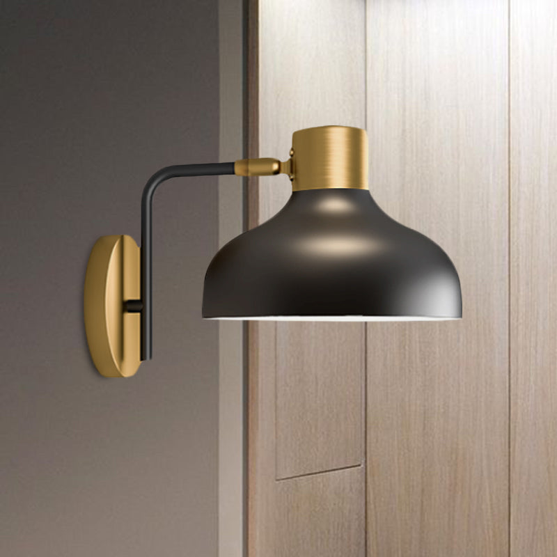 Metall Scheunenleuchte Lampe Industrielle 1-Bulb-Nachtwandmontage in Schwarz mit Stecker Kabel