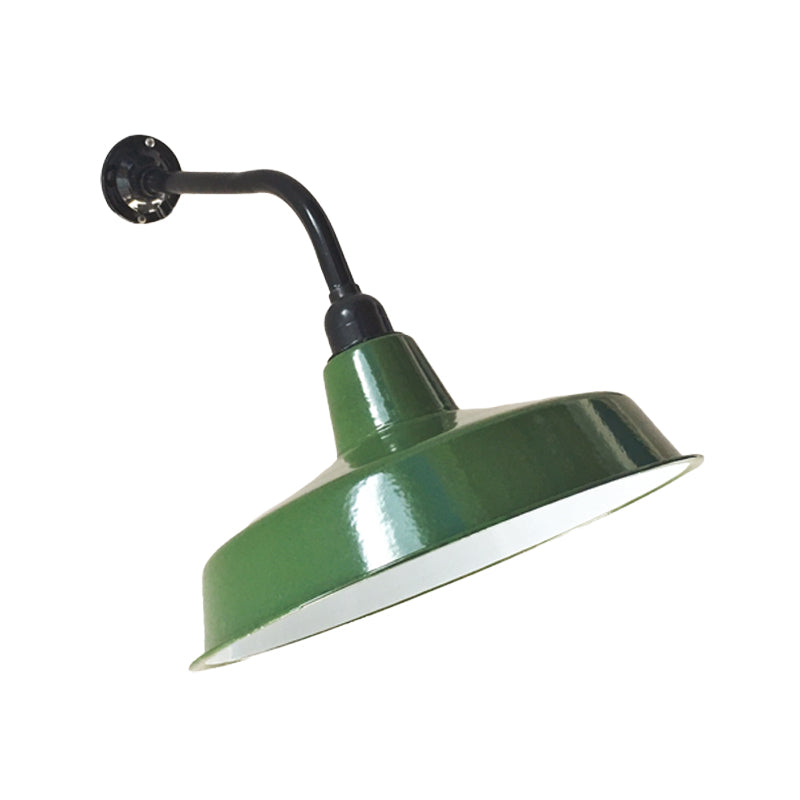 Grüne Finish 1-Licht Wandleuchter Vintage Metall Schatten Schatten Wandmontage Lampe, 14 "/16" breit