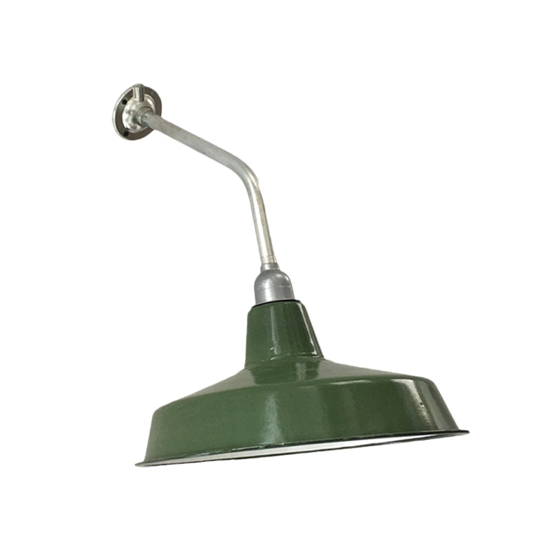 12 "/14" largo 1 lampadina a parete lampadina agricola verde agricoltura verde fienile da parete da parete con braccio piega