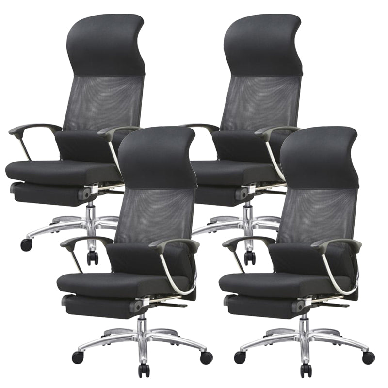 Contemporary Arm Chair Fixed Arms Tilt Mechanism Black Office Chair