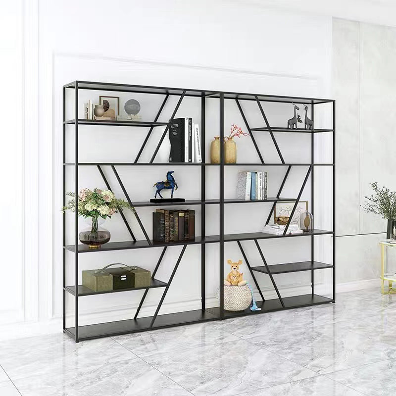 Contemporary Bookshelf Metal Open Shelf Bookcase for Study Room