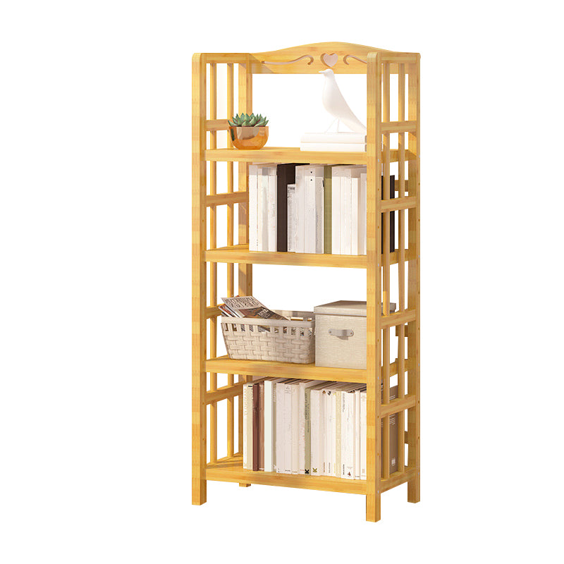 Adjustable Wood Book Shelf Bamboo Natural Shelf Bookcase Open Shelf Shelves Included