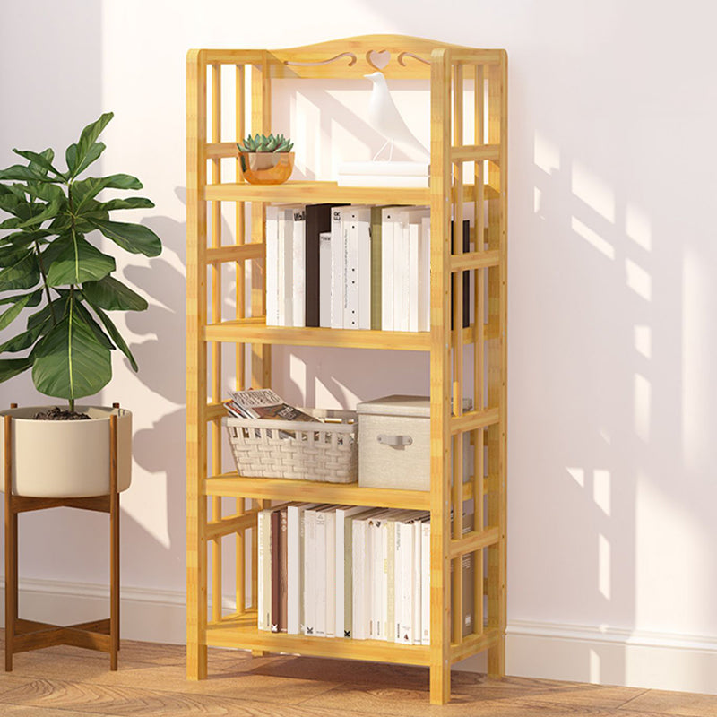 Adjustable Wood Book Shelf Bamboo Natural Shelf Bookcase Open Shelf Shelves Included