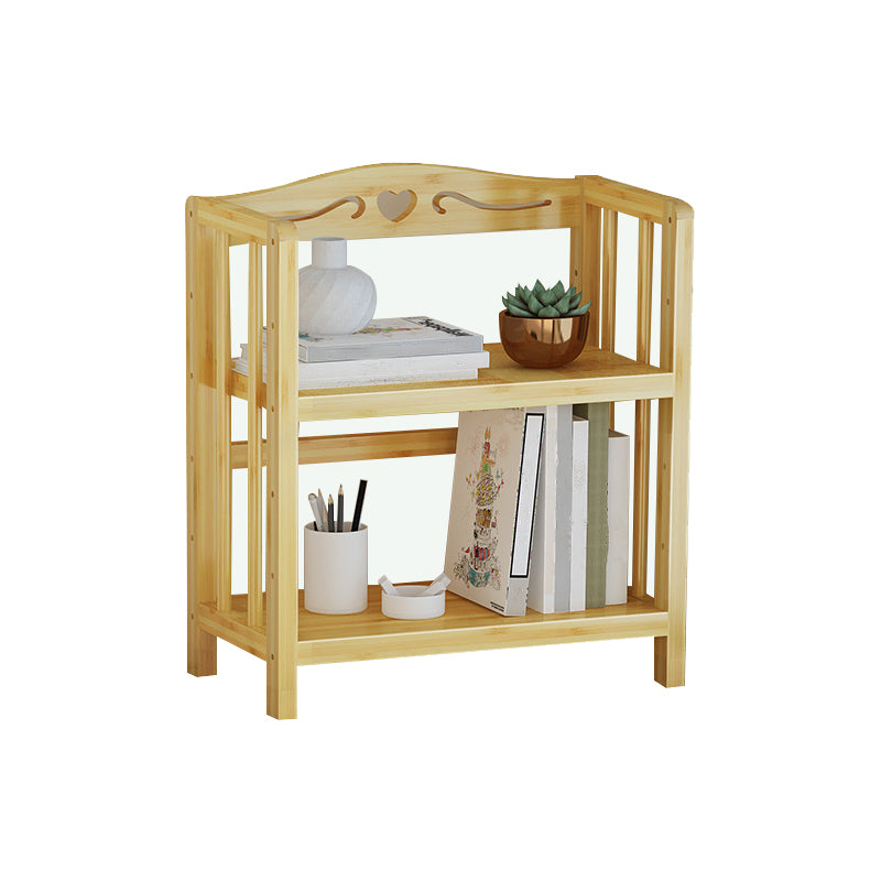 Adjustable Wood Book Shelf Bamboo Natural Shelf Bookcase Open Shelf Shelves Included