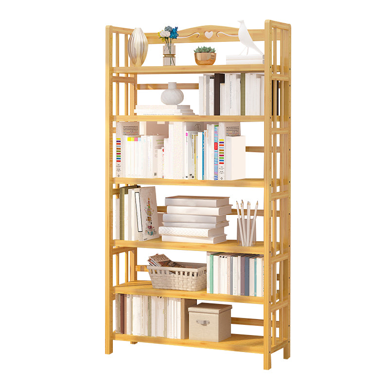 Adjustable Wood Book Shelf Bamboo Natural Shelf Bookcase Open Shelf Shelves Included