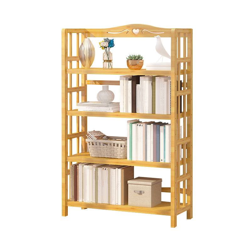 Adjustable Wood Book Shelf Bamboo Natural Shelf Bookcase Open Shelf Shelves Included