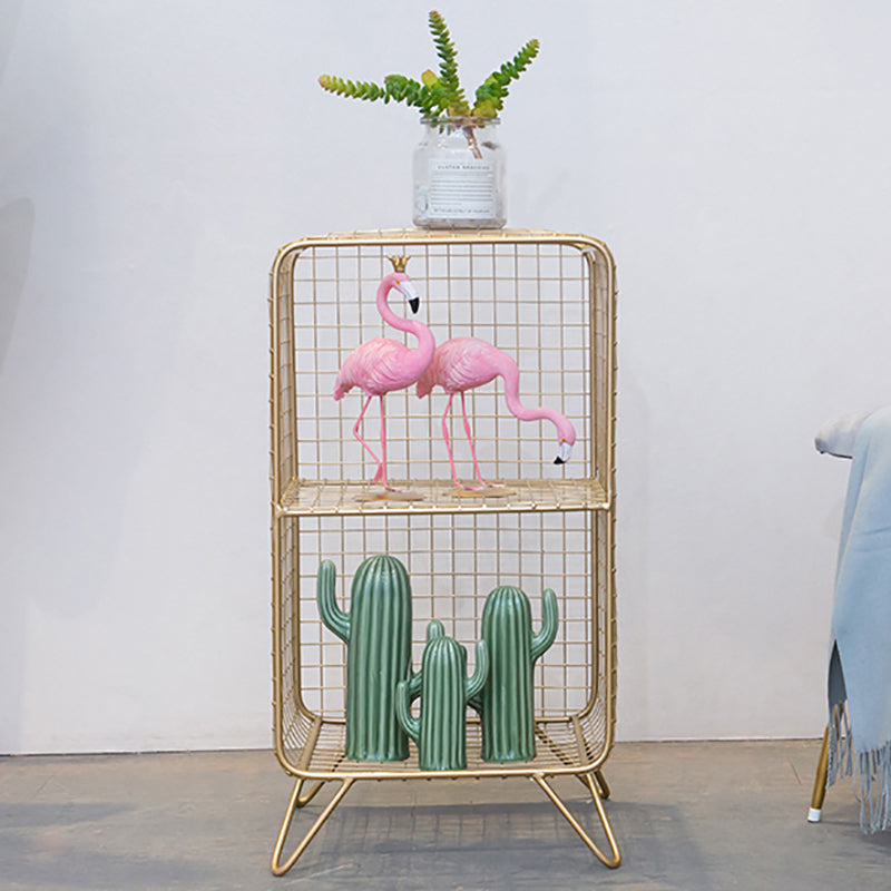 Metal Ladder Shelf Bookcase Glam Vertical Closed Back Book Shelf