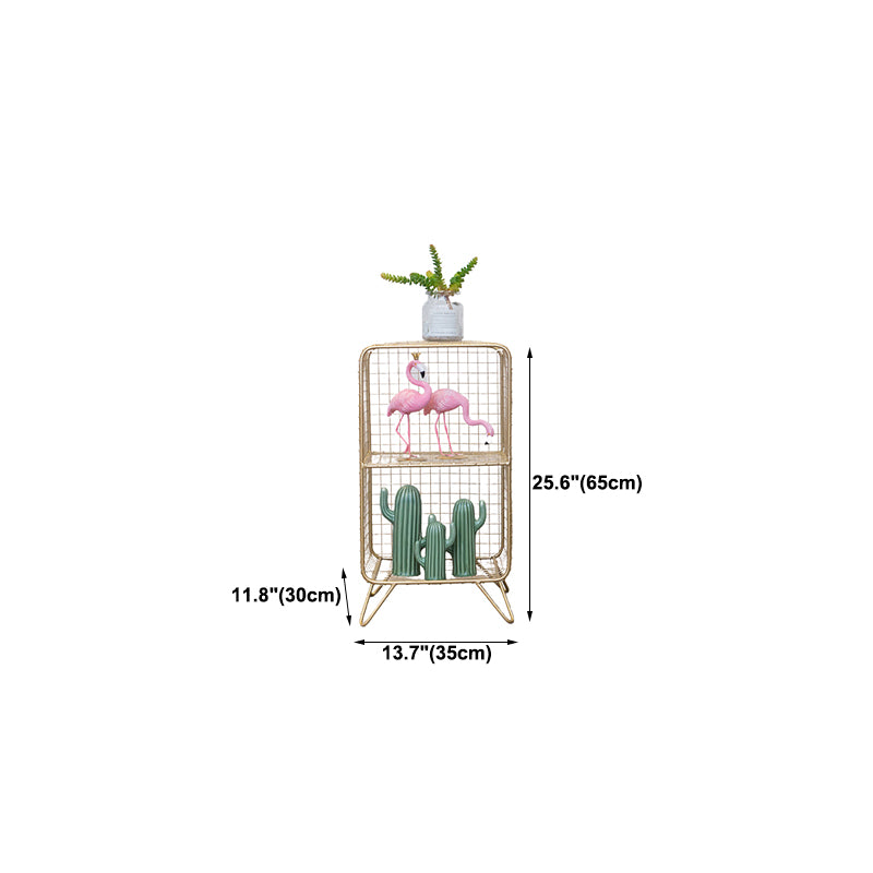 Metal Ladder Shelf Bookcase Glam Vertical Closed Back Book Shelf