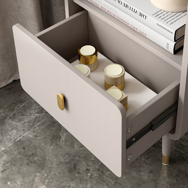 Solid Wood Bookshelf Modern Standard Bookshelf 10.5" W with Drawers