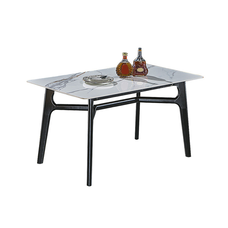 Contemporary Style Rectangle Table Set 1/2/5 Pieces Dining Set for Kitchen