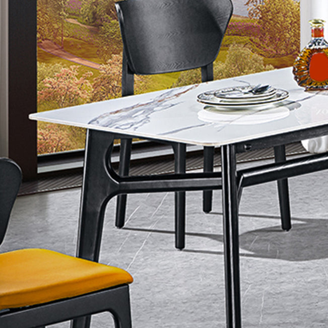 Contemporary Style Rectangle Table Set 1/2/5 Pieces Dining Set for Kitchen