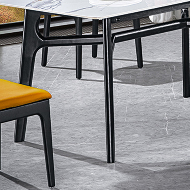 Contemporary Style Rectangle Table Set 1/2/5 Pieces Dining Set for Kitchen