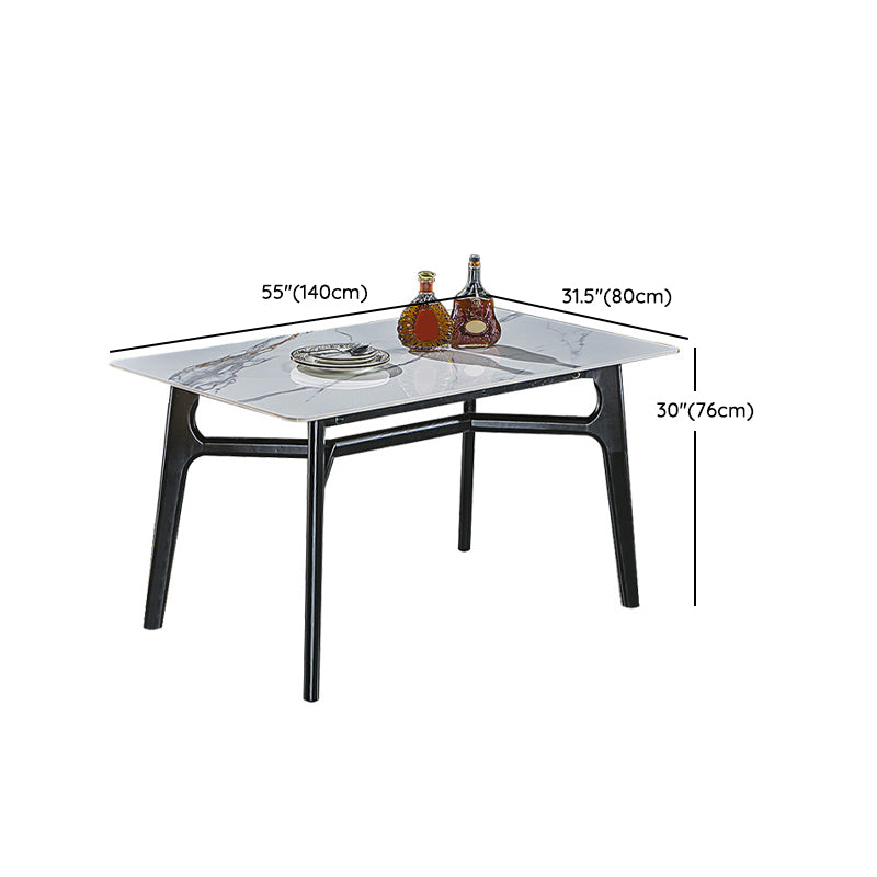 Contemporary Style Rectangle Table Set 1/2/5 Pieces Dining Set for Kitchen