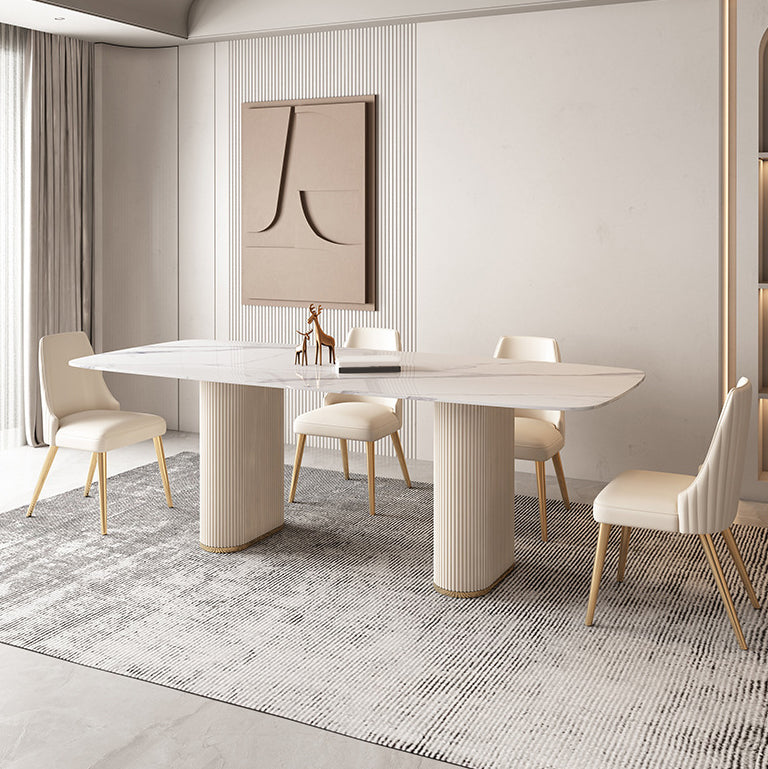 Glam Rectangle Table Set 1/4/5/7 Pieces Dining Set for Kitchen