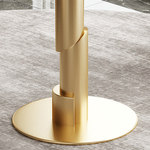 Modern Style Sintered Stone Dining Set Round 1/5 Pieces Dining Set for Home Use