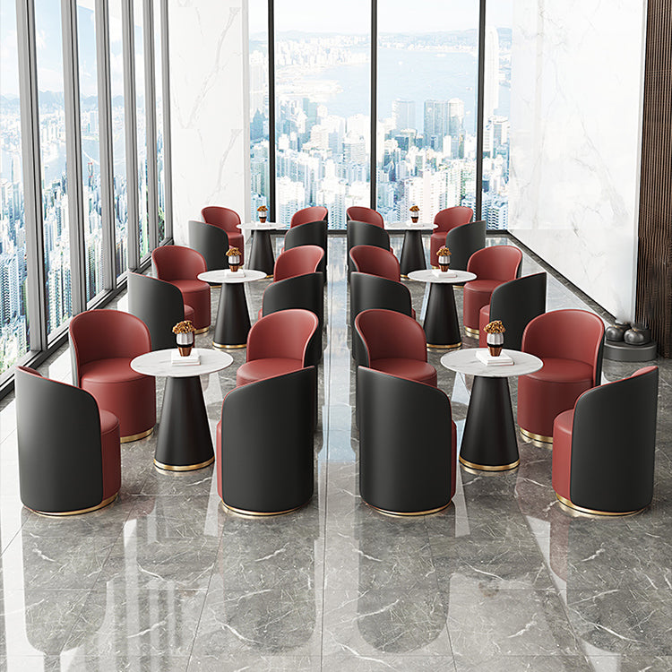 Modern Style Sintered Stone Dining Set Round 1/3/5 Pieces Dining Set for Home Use