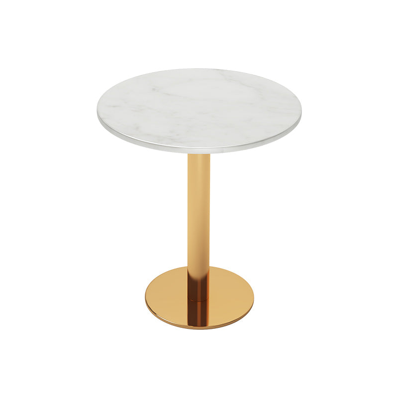 White 1/5 Pieces Dining Set Modern Style Faux Marble Dining Table Set for Home Use