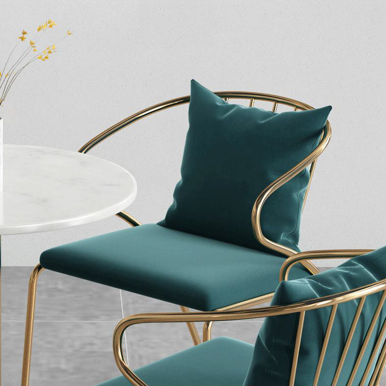 White 1/5 Pieces Dining Set Modern Style Faux Marble Dining Table Set for Home Use