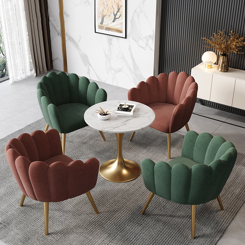 1/5 Pieces Dining Set Modern Style Faux Marble Dining Table Set for Home Use