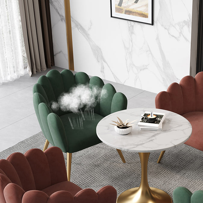 1/5 Pieces Dining Set Modern Style Faux Marble Dining Table Set for Home Use