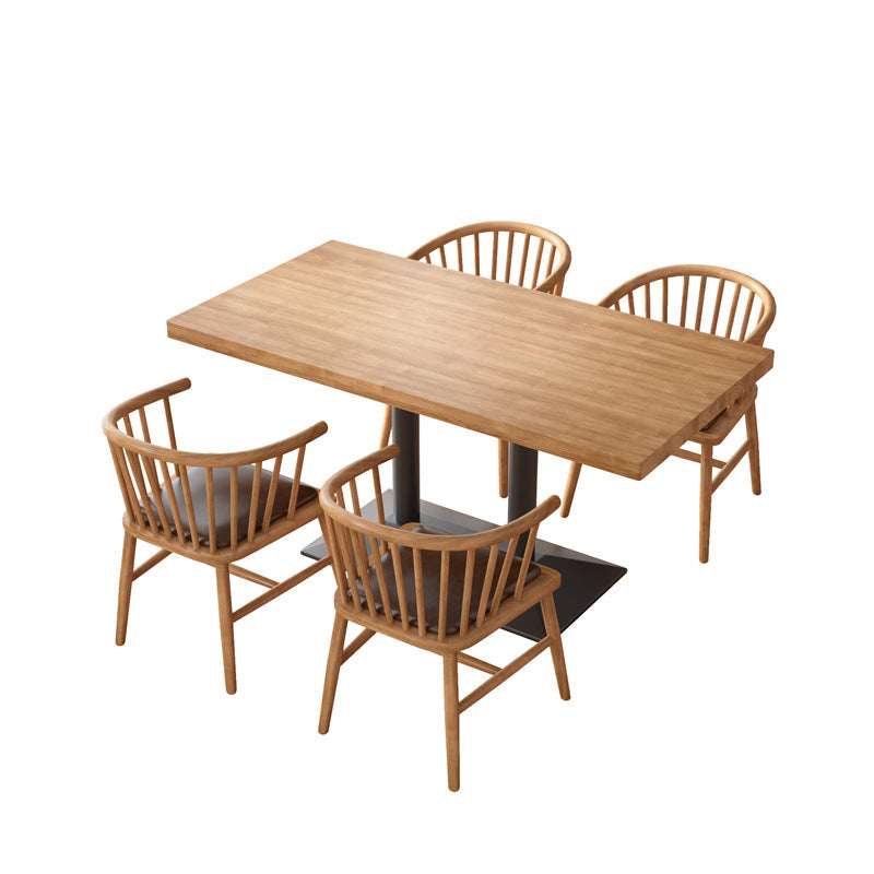 Modern Wood Dining Table Set 1/3/5 Pieces Dining Set for Home Use