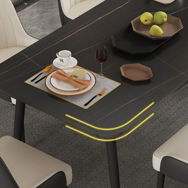 Modern 1/2/7 Pieces Dining Set Rectangle Stone Dining Table for Dining Room