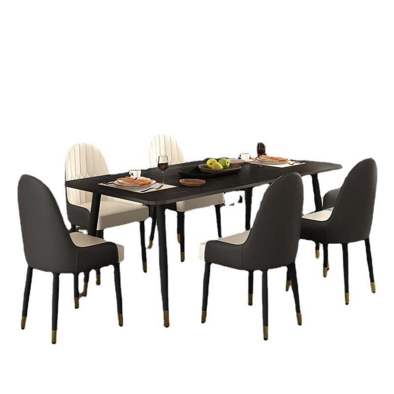 Modern 1/2/7 Pieces Dining Set Rectangle Stone Dining Table for Dining Room