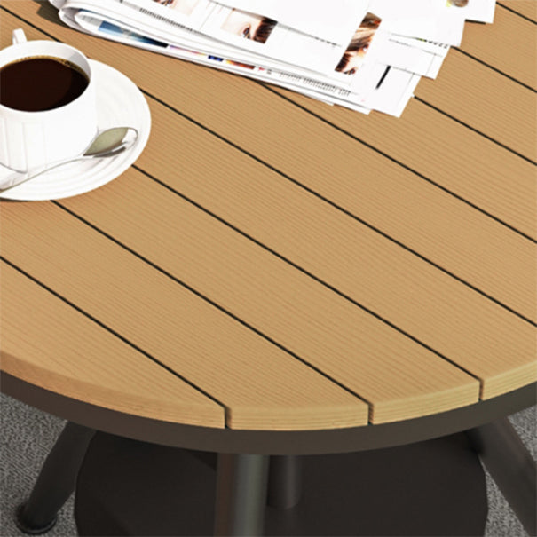 Nordic 1/2/3 Pieces Dining Set Round Plastic Wood Dining Table for Balcony