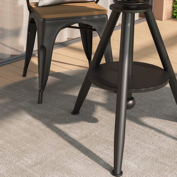 Nordic 1/2/3 Pieces Dining Set Round Plastic Wood Dining Table for Balcony