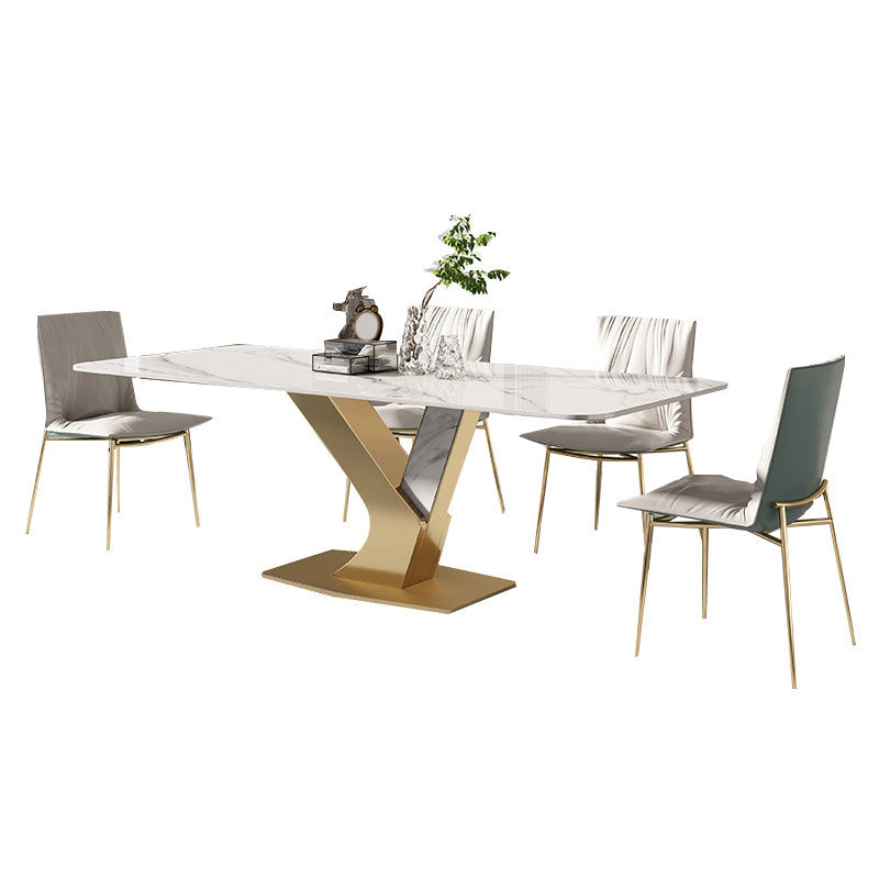 Designer Style 1/4/5/7/9 Pieces Rectangle Dining Set Sintered Stone Top Dinette Table Set