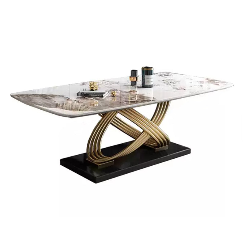 1/4/5/7 Pieces Rectangular Dining Set Luxurious Sintered Stone Top Dinette Table Set