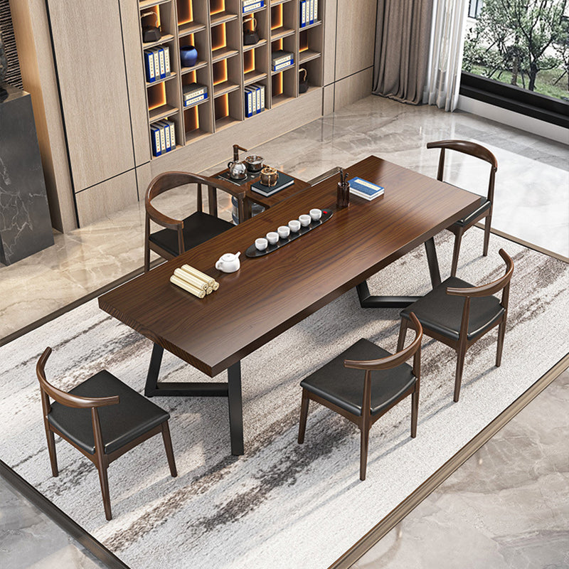 Industrial Style Rectangle Table Set 1/2/6/7 Pieces Dining Set for Kitchen