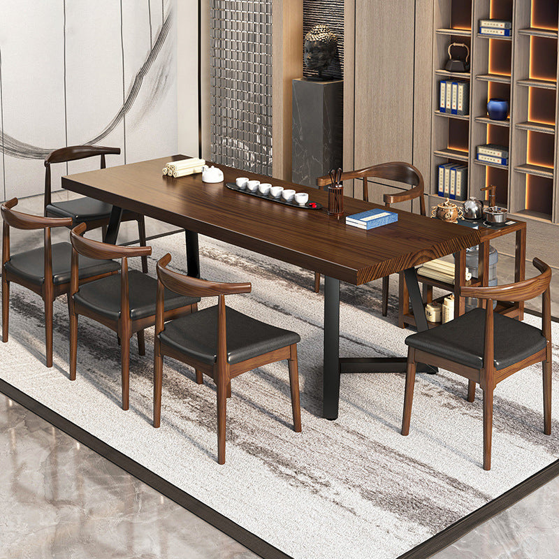 Industrial Style Rectangle Table Set 1/2/6/7 Pieces Dining Set for Kitchen