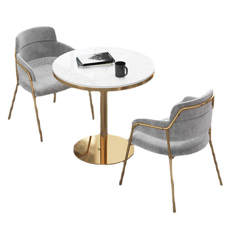 Modern 1/3/4/5 Pieces Dining Set Round Stone Table for Dining Room