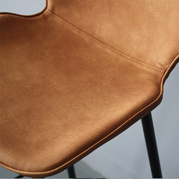 Bucket Footrest Counter Bar Stool Industrial PU Upholstery Low Back Indoor Counter Stool