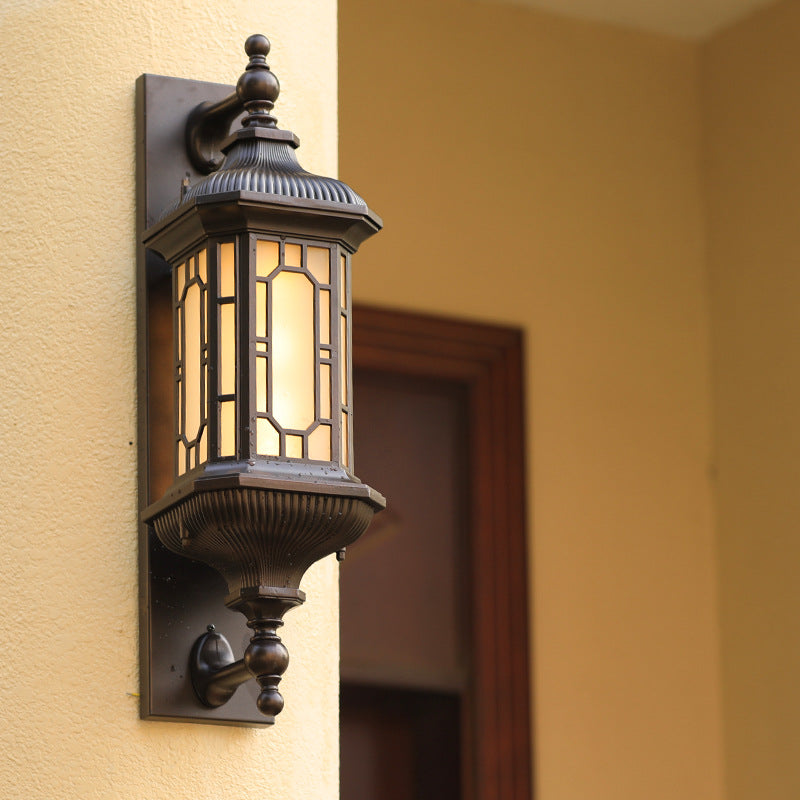 AMARTA RECTAGNA RECTANGO LIGHTURA DE LIGHTA 1 BULB LAMBILLA DE ALUMINUM ALUMINUS APARTIR EN NEGRO PARA COUNTYARD