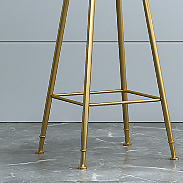 Indoor Bucket Counter Bar Stool Modern Plastic Footrest Low Back Bar Stool