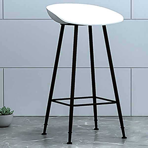 Indoor Bucket Counter Bar Stool Modern Plastic Footrest Low Back Bar Stool