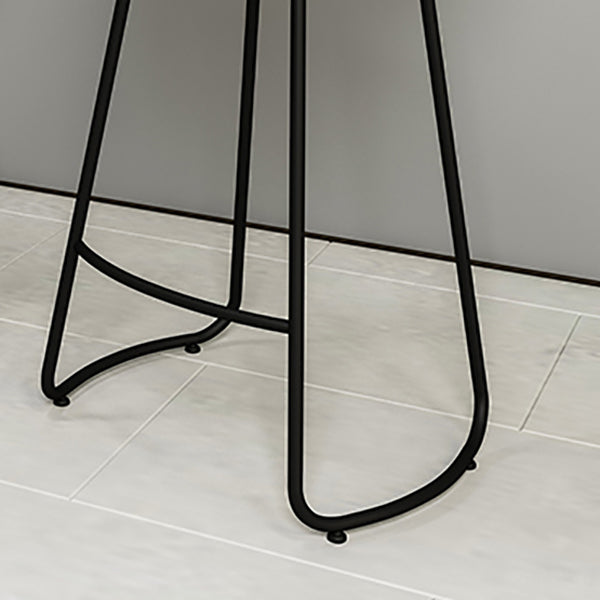 Modern Footrest Counter-height Stool Indoor Plastic and Metal Bucket Counter Chair