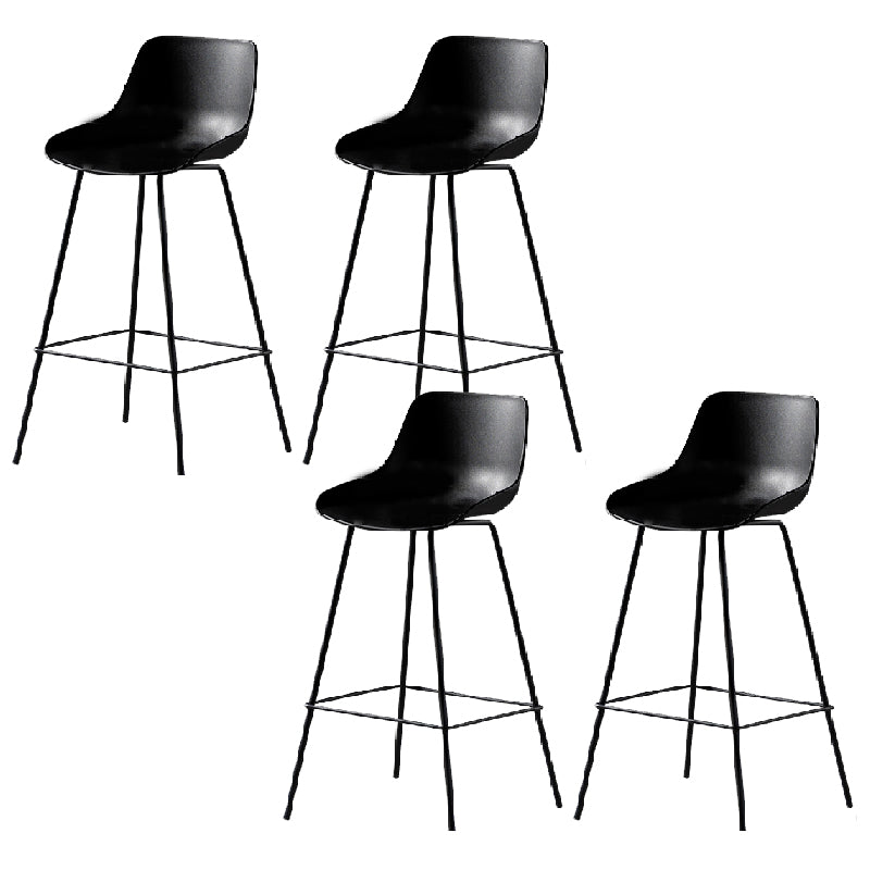 Milk Tea Shop Footrest Stool Nordic Style Matte Finish Metal Bar Stool