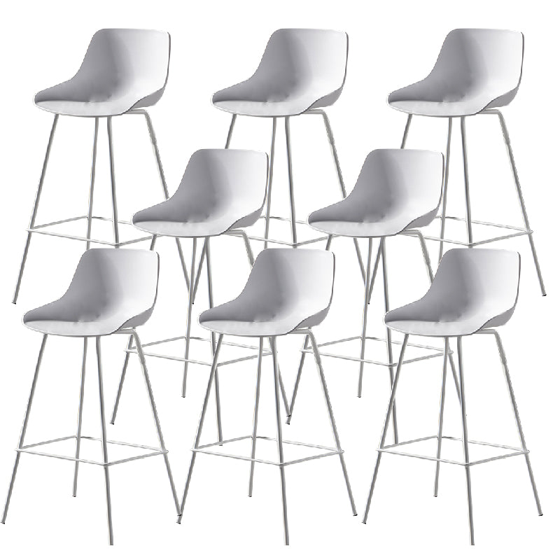 Milk Tea Shop Footrest Stool Nordic Style Matte Finish Metal Bar Stool