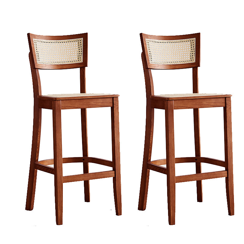 Contemporary Bar Stool Wooden Counter Bar Stool with Wood Legs for Bar