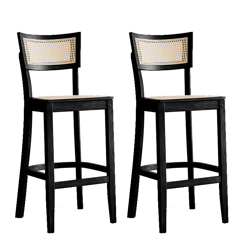 Contemporary Bar Stool Wooden Counter Bar Stool with Wood Legs for Bar