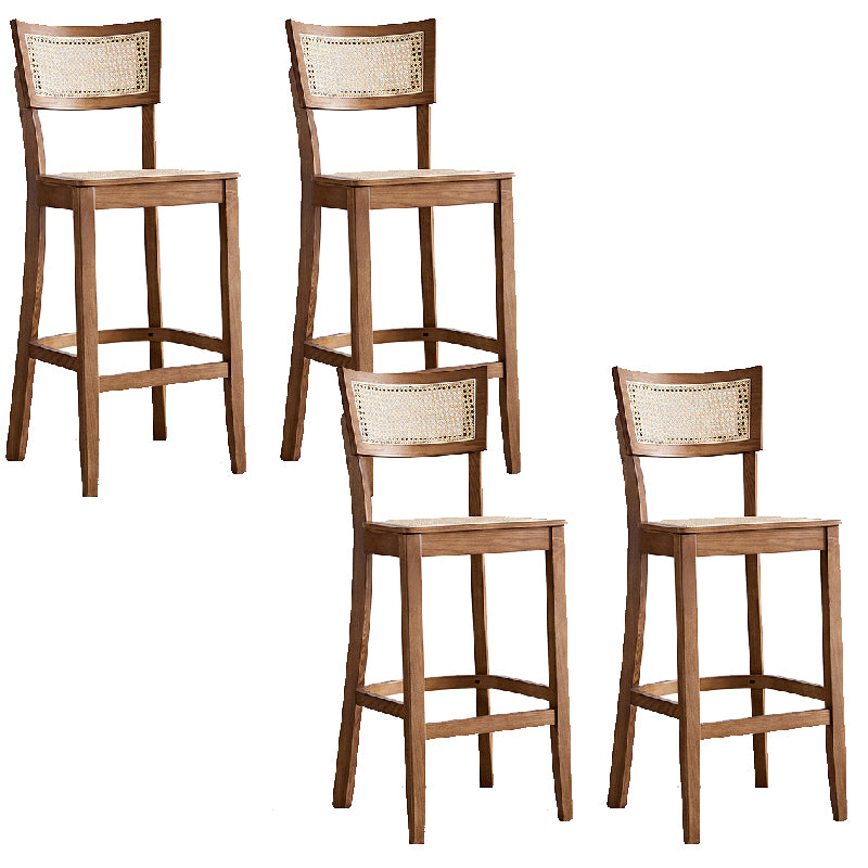 Contemporary Bar Stool Wooden Counter Bar Stool with Wood Legs for Bar